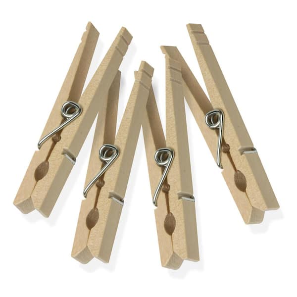 Honey-Can-Do 100-Pack Spring-Loaded Wood Clothespins