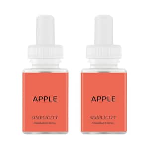 Apple by Simplicity - Fragrance Refill Smart Vial Dual Pack for Smart Fragrance Diffusers - up to 120 hours per vial