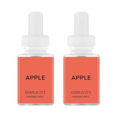 Apple by Simplicity - Fragrance Refill Smart Vial Dual Pack for Smart Fragrance Diffusers - up to 120 hours per vial