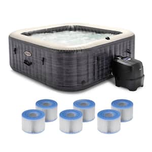 Pure Spa 6-Person 170-Jet Inflatable Hot Tub with S1 Filter Cartridge