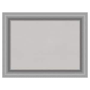 Peak Polished Nickel Framed Grey Corkboard 34 in. x 26 in. Bulletin Board Memo Board