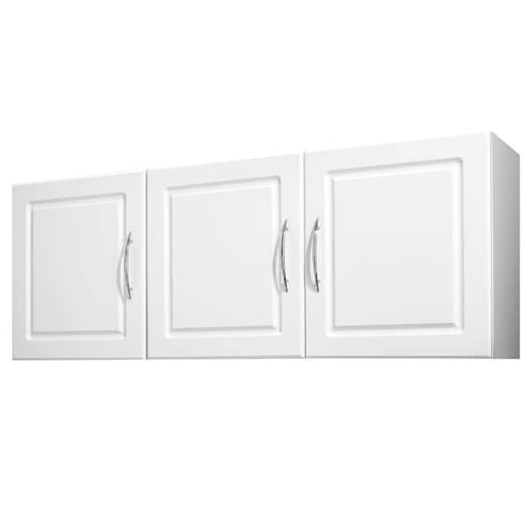 Laundry Room Wall Cabinet, 3 Doors, Adjustable Shelf, 2-Tier Wall Mounted, 12.44x54x20.31 in Storage Cabinet