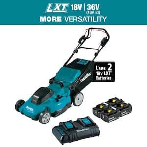 18V X2 (36V) LXT Lithium-Ion Cordless 19 in. Walk Behind Self-Propelled Lawn Mower Kit w/4 batteries (5.0Ah)
