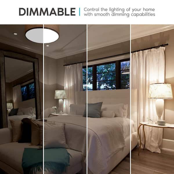 60-Watt Equivalent A19 Dimmable LED Light Bulb Enclosed Fixture Rated 3500K Natural White (6-Pack)