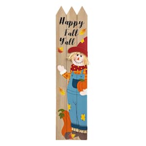 41.75 in. H Fall Wood Scarecrow Porch Decor