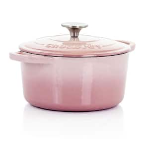 Artisan 3 qt. Round Cast Iron Nonstick Dutch Oven in Blush Pink with Lid