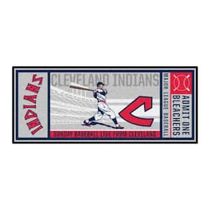 Cleveland Indians Gray 2 ft. 6 in. x 6 ft. Ticket Runner Area Rug