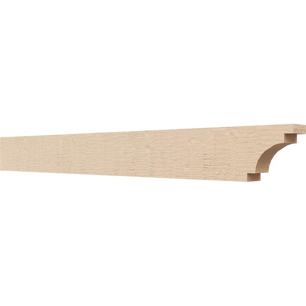 Ekena Millwork 2-in. x 4-in. x 36-in. Mediterranean Woodgrain, Primed Tan Timberthane Polyurethane Rafter Tail Brace