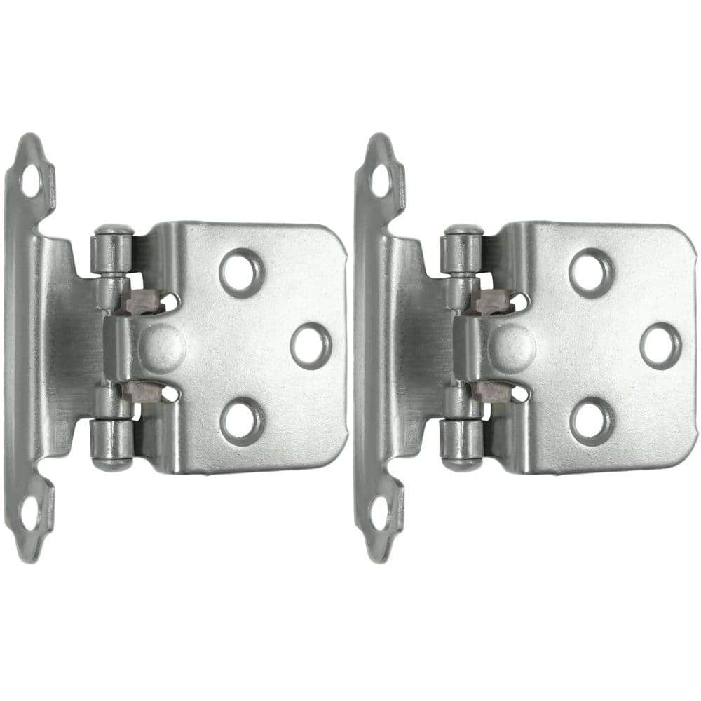 Polished Chrome Semi Concealed Flush Cabinet Hinge