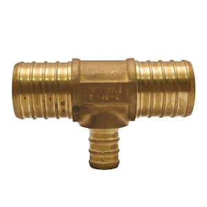 1 in. x 1 in. x 1/2 in. Brass PEX-B Barb Reducing Tee