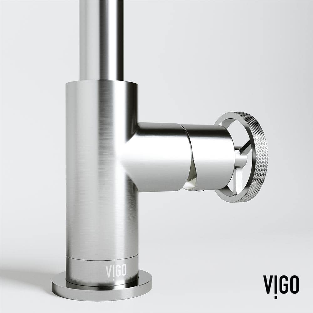 Cass 9" Brushed Nickel Single Handle Bathroom Faucet