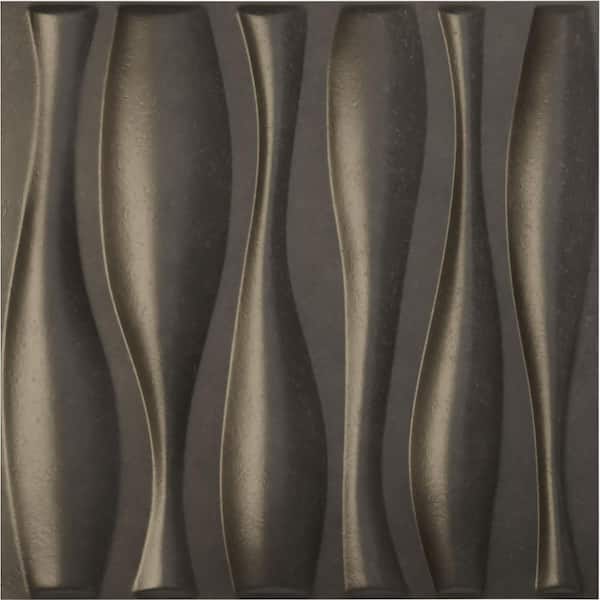 Ekena Millwork 19 5/8 in. x 19 5/8 in. Fairfax EnduraWall Decorative 3D Wall Panel, Weathered Steel (12-Pack for 32.04 Sq. Ft.)