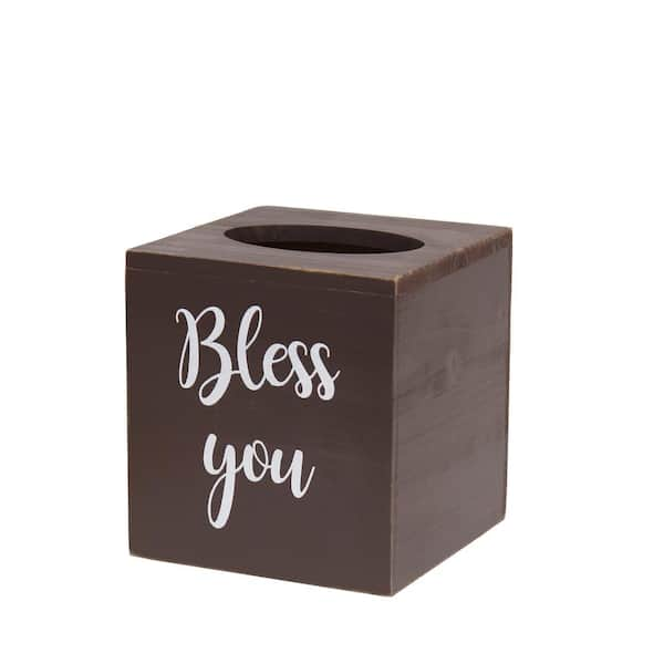 Vintiquewise Facial Square Tissue Box Holder for Your Bathroom, Office or  Vanity with Decorative World Map Design QI004263.SQ - The Home Depot