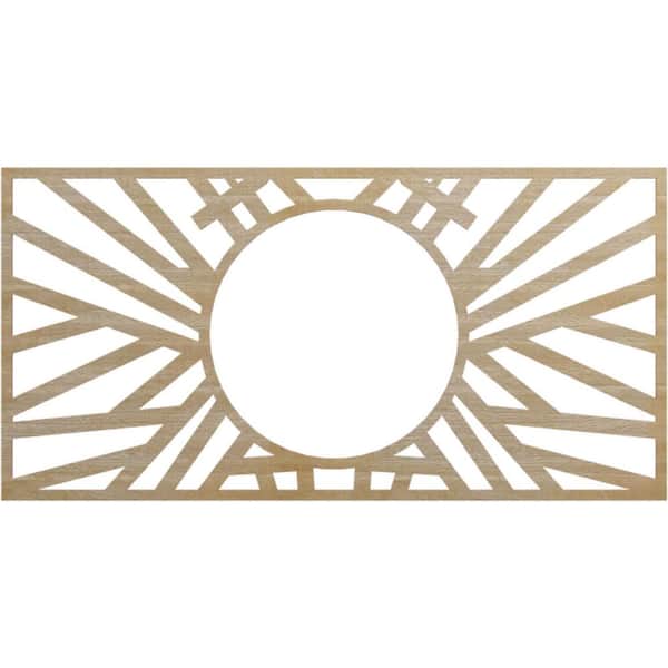 Ekena Millwork 0.25 in. x 34 in. x 17 in. Wood (Hickory) Medallion Moulding