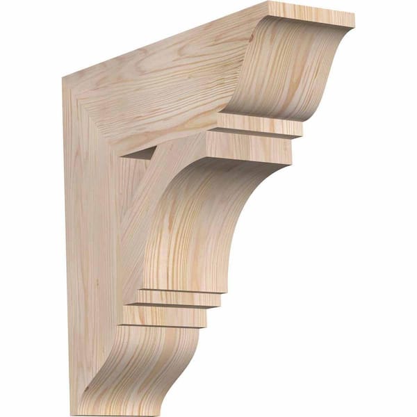 Ekena Millwork 5.5 in. x 20 in. x 20 in. Douglas Fir Imperial Traditional Smooth Bracket