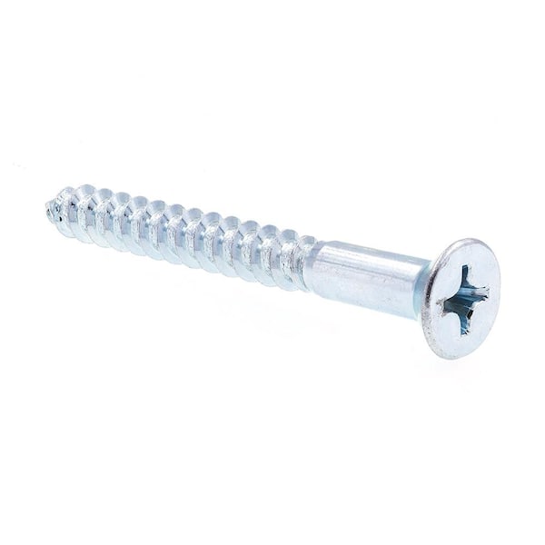 Prime-Line #16 x 2-1/2 in. Zinc Plated Steel Phillips Drive Flat Head Wood Screws (10-Pack)