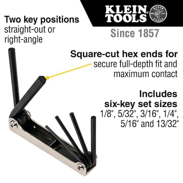 Metric Metal Folding Hex-Key Set (5-Piece)