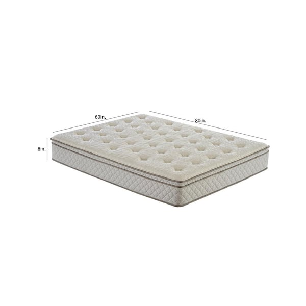 Kescas 8 in. Medium Hybrid Memory Foam Innerspring Euro Top