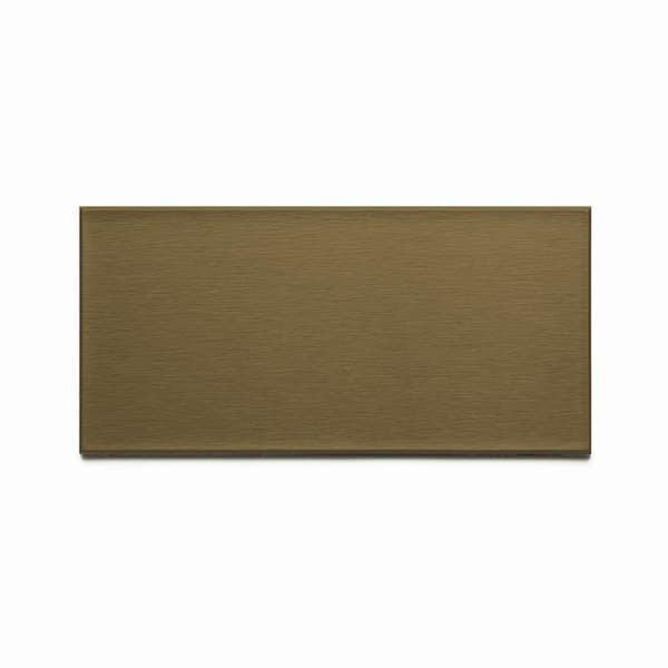 Aspect Long Grain 6 in. x 3 in. Brushed Bronze Metal Decorative Wall Tile (8-Pack)