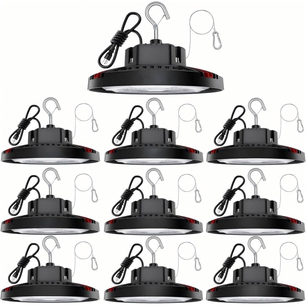 10 Pack 160W LED UFO High Bay Light, 700W Equivalent, Black, 5000K Daylight, 24000LM, ETL Waterproof Commercial Light price history on PriceWatchPro