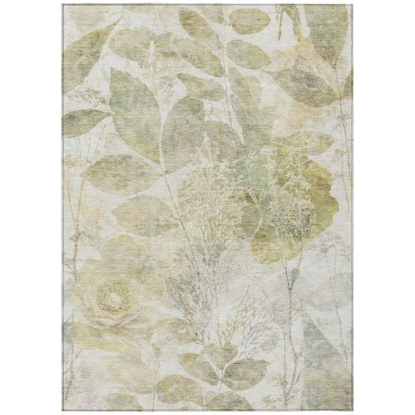 Chantille Machine Washable Indoor/Outdoor Abstract ACN2890 Sage 3 ft. x 5 ft. Area Rug