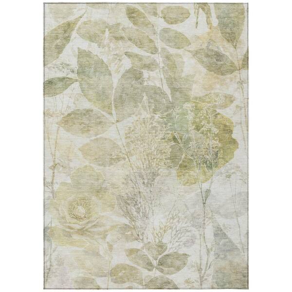 Chantille Machine Washable Indoor/Outdoor Abstract ACN2890 Sage 8 ft. x 10 ft. Area Rug