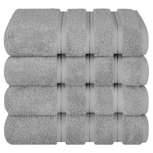 4 Piece 100% Turkish Cotton Hand Towel Set - Rockridge Gray