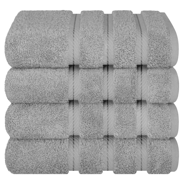American Soft Linen Bath Towel Set 100% Turkish Cotton 3 Piece Towels for Bathroom- Rockridge Gray