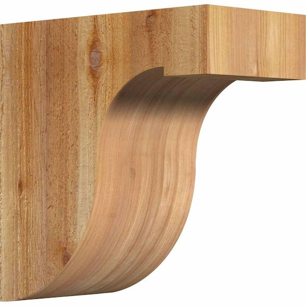 Ekena Millwork 6 in. x 12 in. x 12 in. Western Red Cedar Del Monte Rough Sawn Corbel