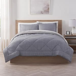 Supersoft 3-Piece Dark Grey Solid Polyester King Cooling Comforter Set