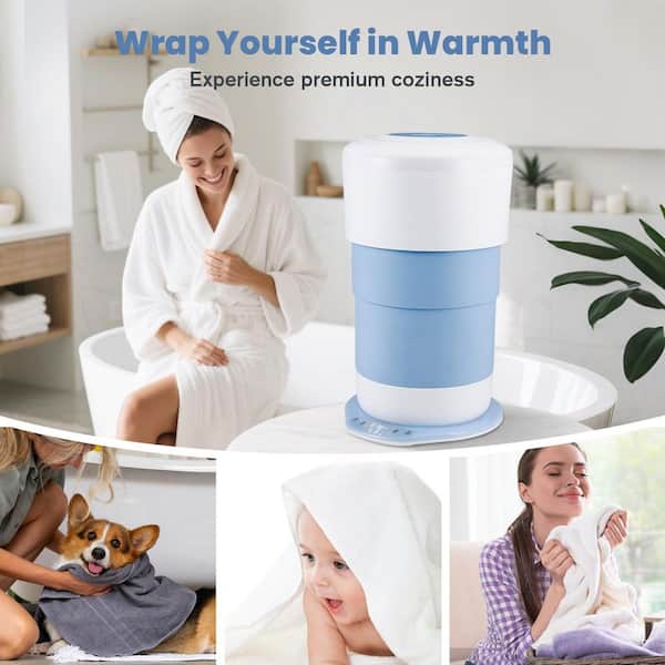Adrinfly Electric Foldable Heated Towel Warmer in White - Portable