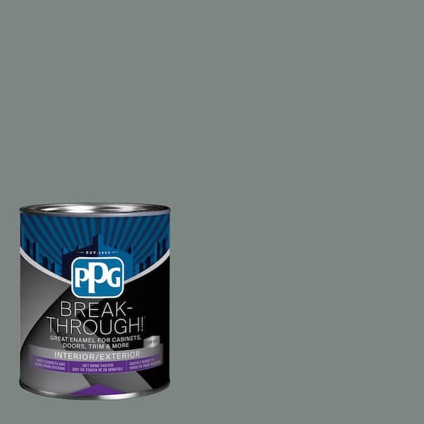 Break-Through! 1 qt. PPG10-06 Thunderbolt Semi-Gloss Door, Trim & Cabinet Paint