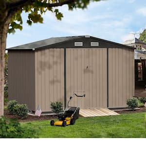 10 ft. W x 8 ft. D Metal Storage Shed for Garden and Backyard (80 sq. ft.)