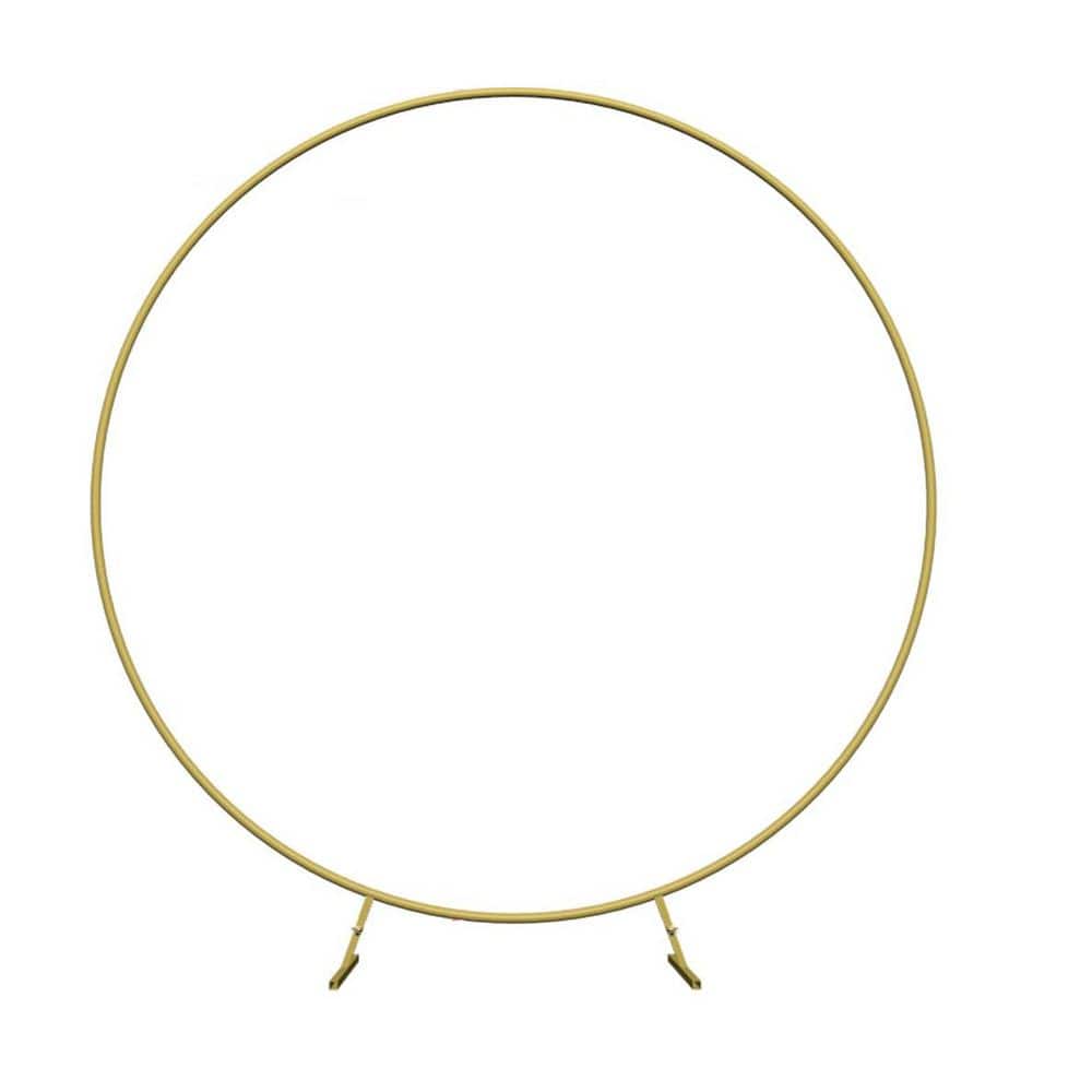 84 in. x 84 in. Gold Metal Balloon Arbor Backdrop Stand with Metal Base, Wedding Arch for Ceremony price history on PriceWatchPro