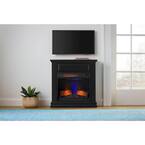 StyleWell Wheaton 31 in. Freestanding Electric Fireplace in Black 140107 -  The Home Depot