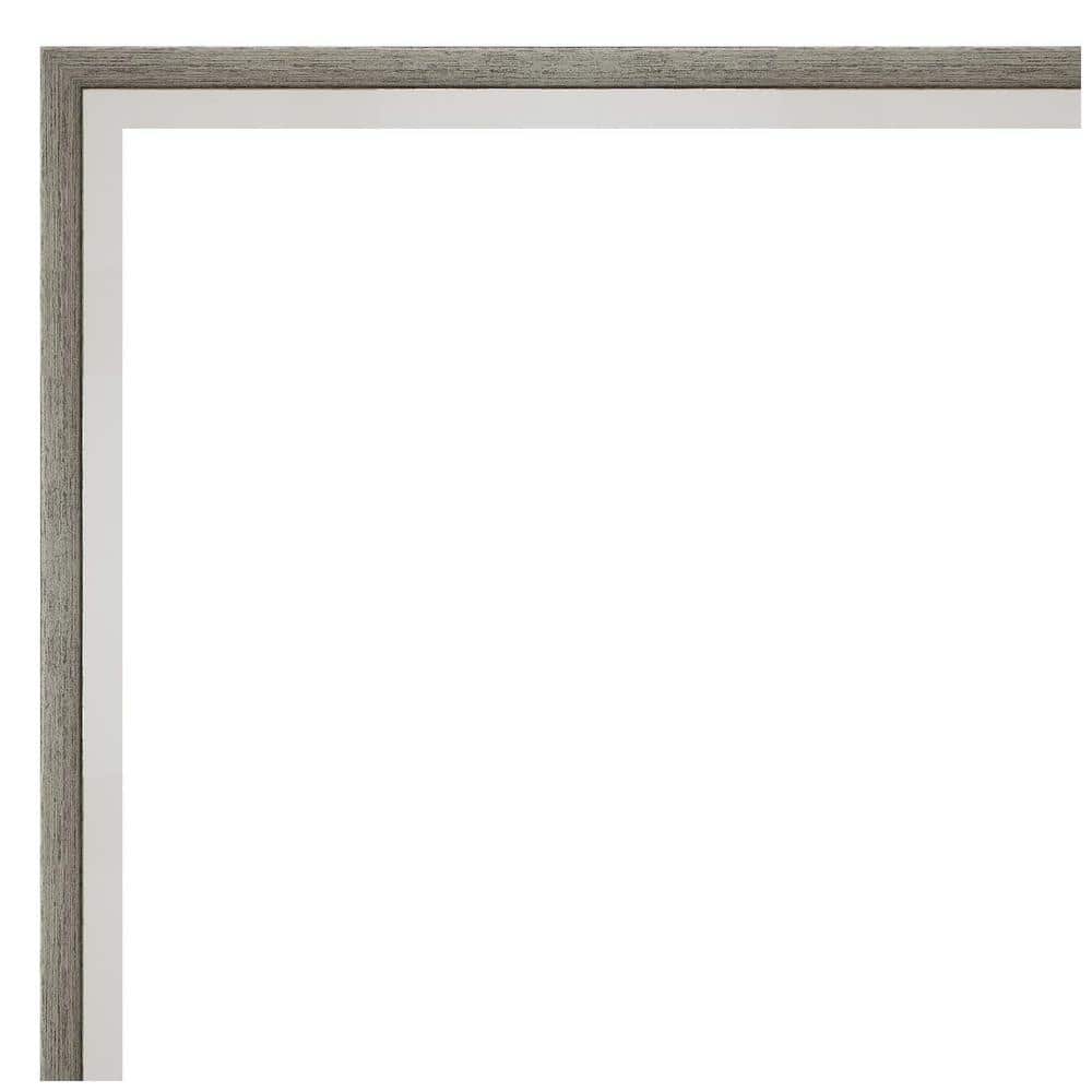 Elegant Rectangular Bronze & Silver Wood Bathroom Vanity Mirror 21x21