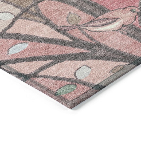 Chantille Machine Washable Indoor/Outdoor Abstract ACN2336 Blush 2 ft. 3 in. x 7 ft. 6 in. Runner Rug