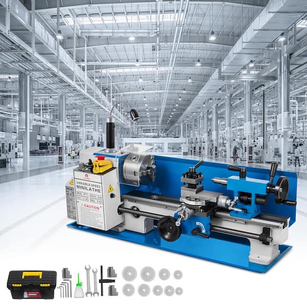 Metal Lathe 8.7 in. x 29.5 in./220 x 750mm Mini Metal Lathe 1100-Watt Infinitely Variable Speed Mini Lathe Machine
