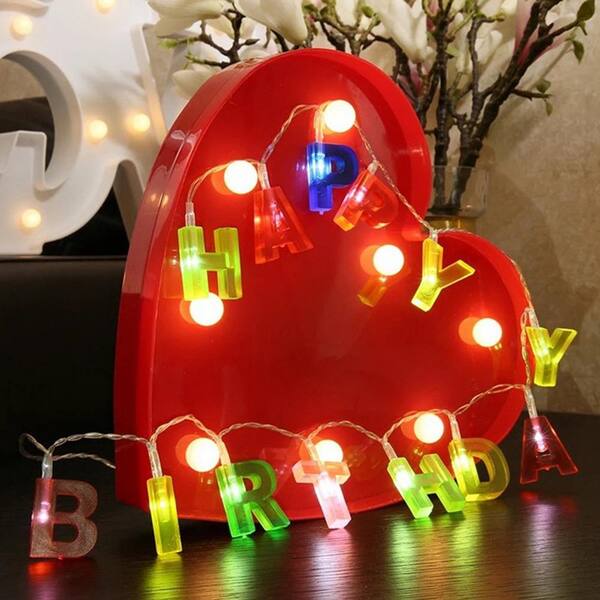 and - Led-lichtsnoer 'Happy Birthday' Multi - Geen thema