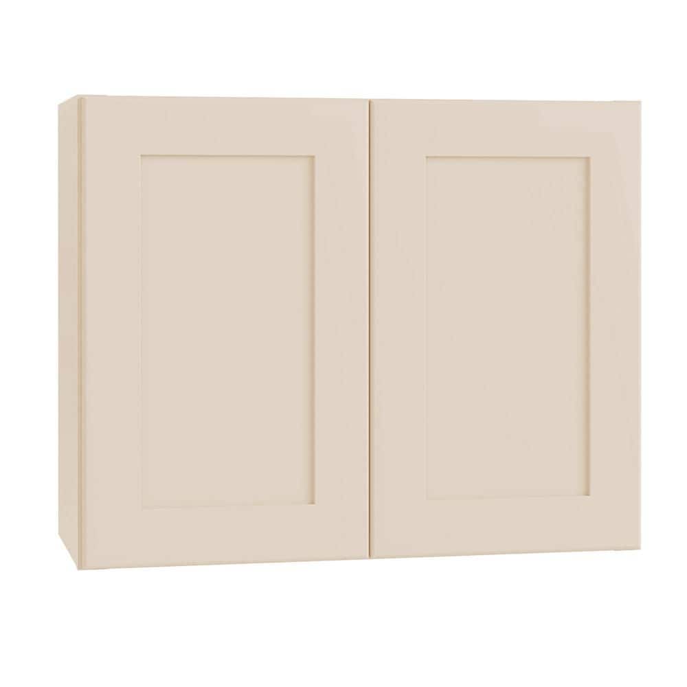 Newport 36 in. W x 12 in. D x 24 in. H Assembled Plywood Wall Bridge Kitchen Cabinet in Blended Cream with Soft Close price history on PriceWatchPro