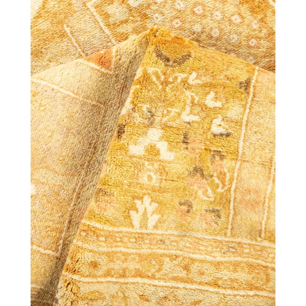 Mogul Ivory 4 ft. x 6 ft. Oriental Wool Indoor Area Rug