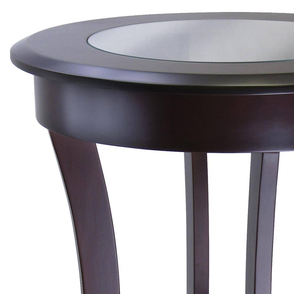 Cassie Round Accent Table with Glass - thumbnail 4