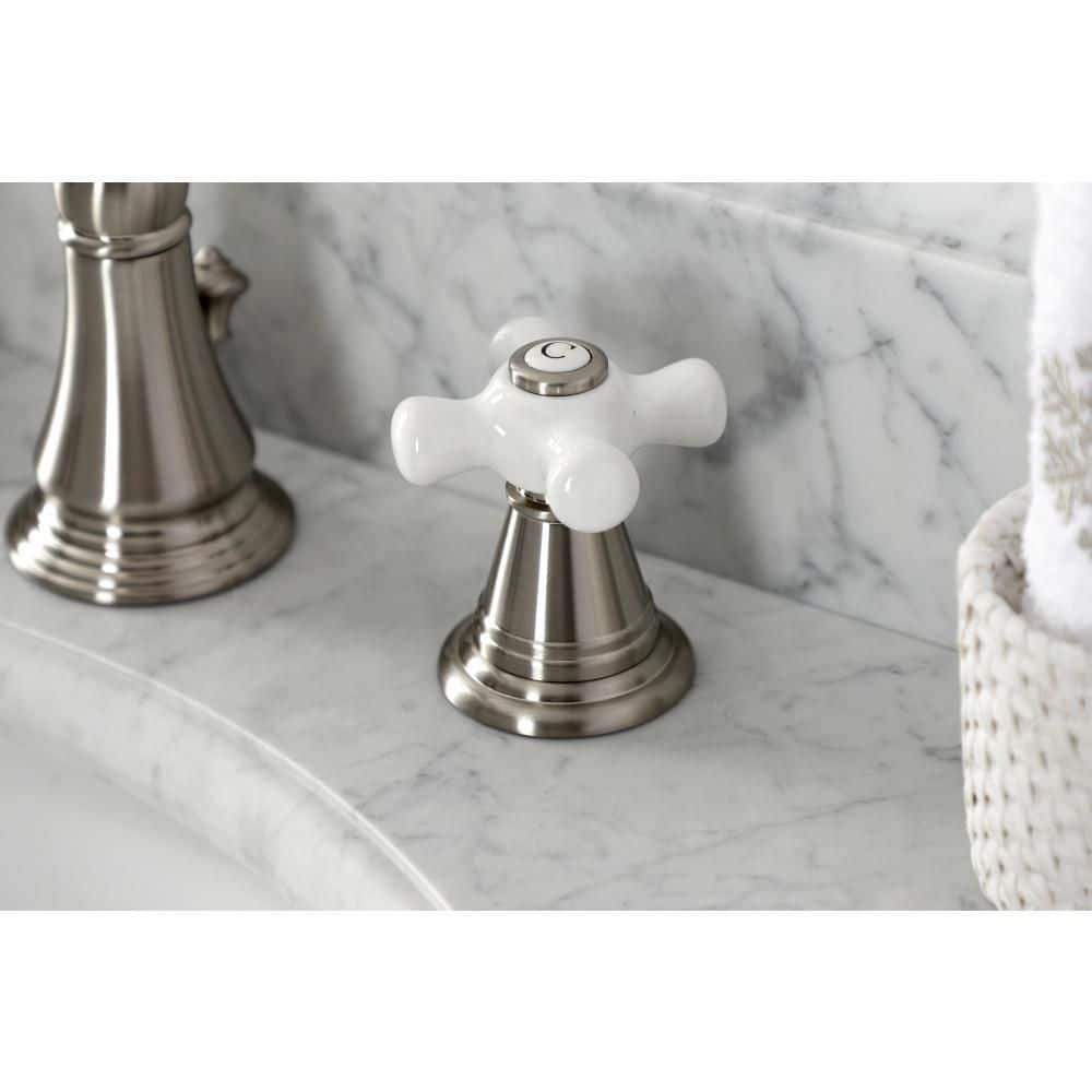 Victorian Elegance 8'' Widespread Brushed Nickel Bathroom Faucet