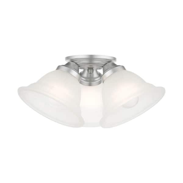 Lawson 3 Light Painted Satin Nickel Flush Mount