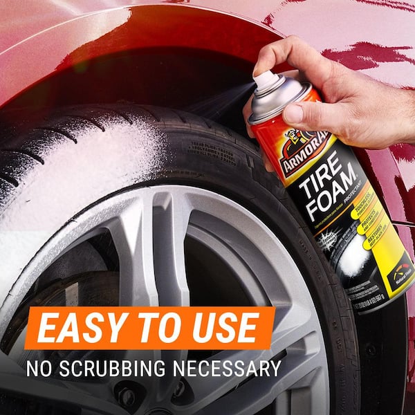 Armor All Ultra Shine Car Tire Foam Spray Bottle , Protectant Foam Cleaner  for Car, Truck, Motorcycle