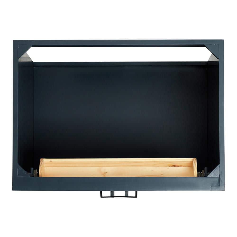 Midnight Blue Hardwood Single Freestanding Vanity Cabinet