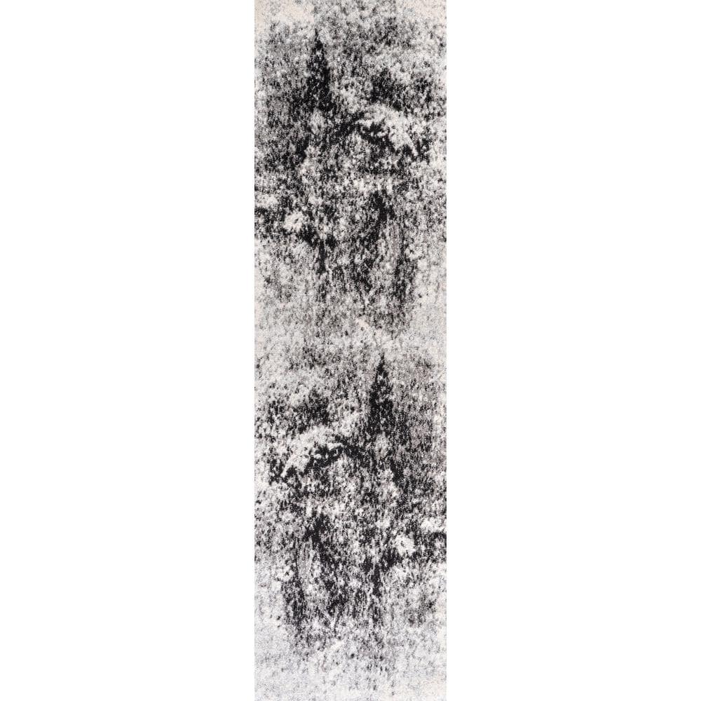 Dune Cream and Gray Abstract Runner Rug