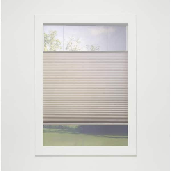 Perfect Lift Window Treatment Gray Cloud Cordless Top-Down Bottom-Up Light Filtering Eco Polyester Cellular Shades - 48.5 in. W x 48 in. L