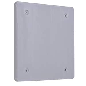 BELL N3R Blank Aluminum Gray 2-Gang Weatherproof Wall Outlet Cover ...