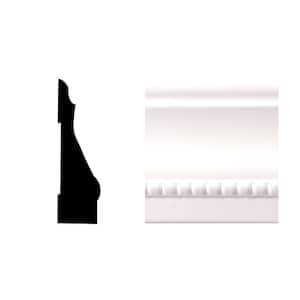 Creation Series 6614 9/16 in. x 2-1/4 in. x 84 in. PVC Composite White Colonial Casing Molding
